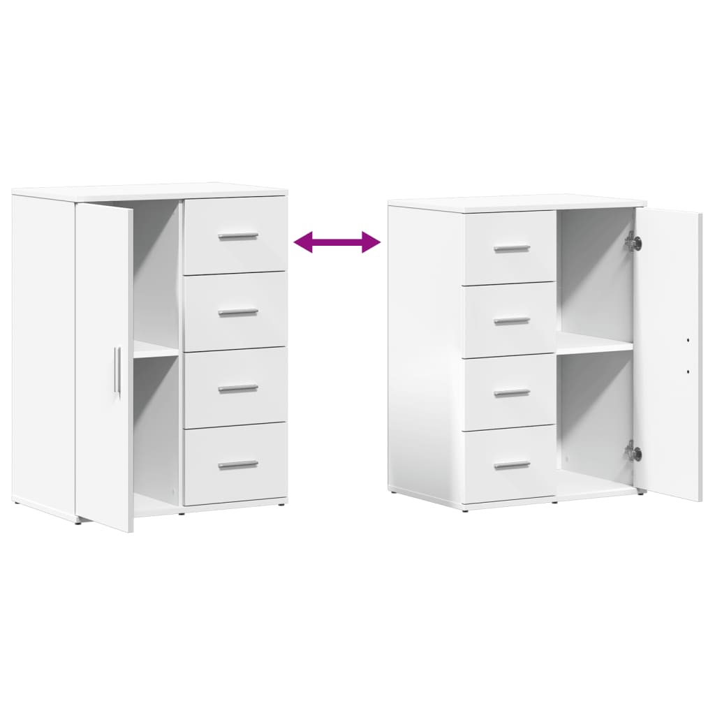 vidaXL Dressoir 59x39x80 cm bewerkt hout wit