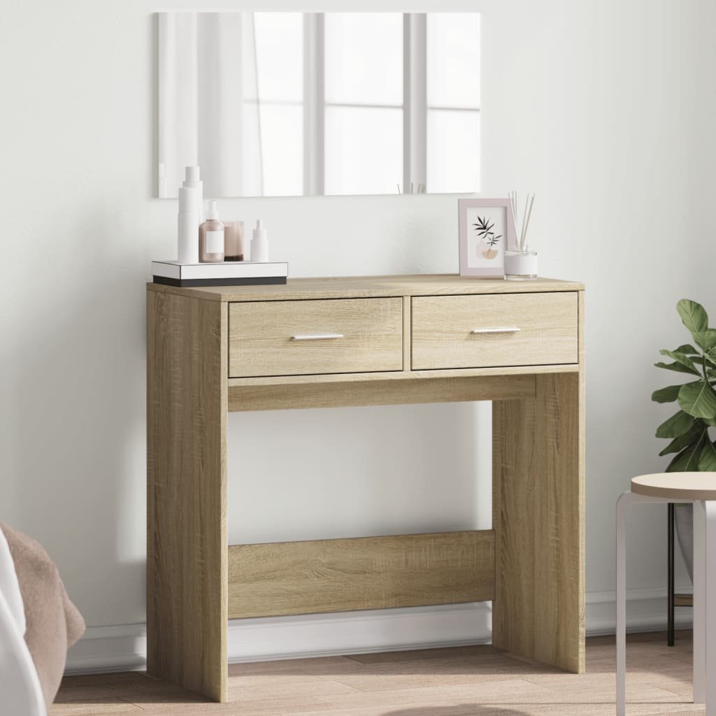 vidaXL Kaptafel met spiegel 80x39x80 cm wit