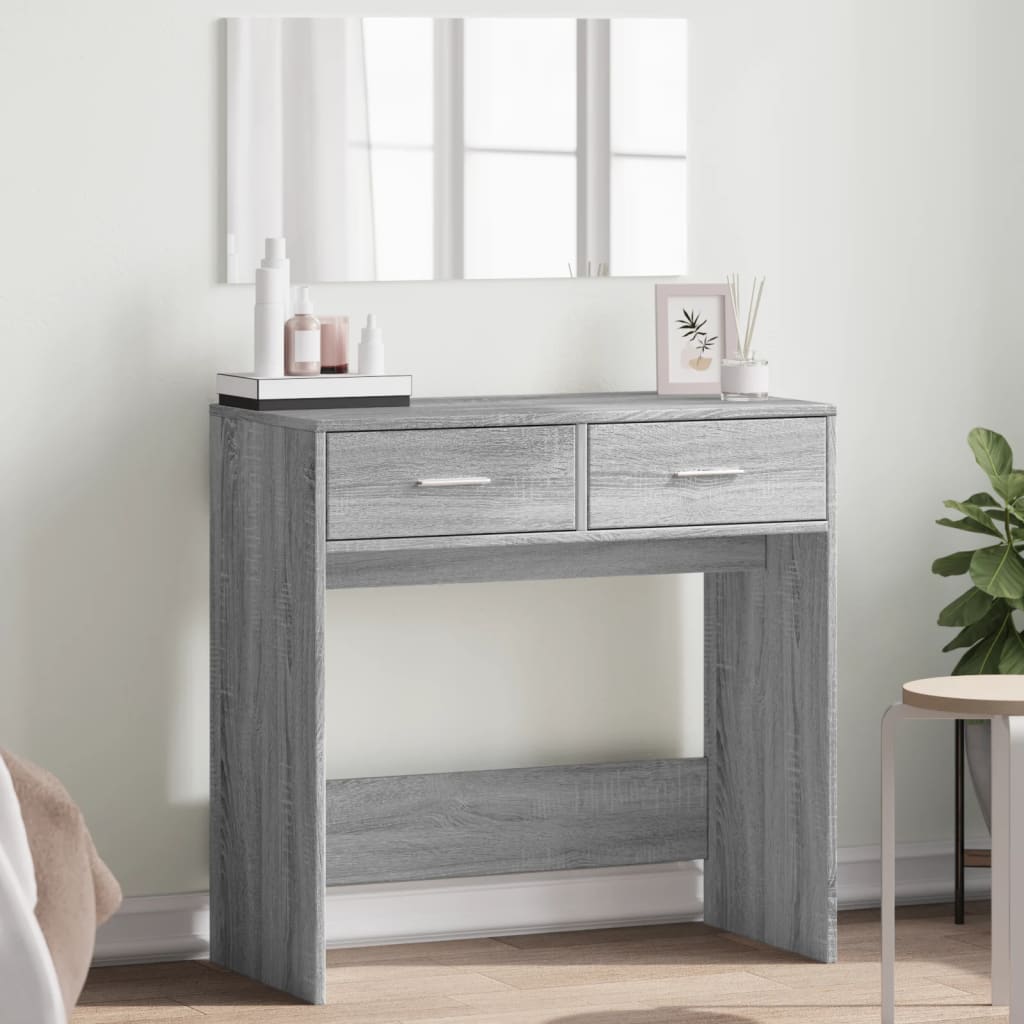 vidaXL Kaptafel met spiegel 80x39x80 cm wit