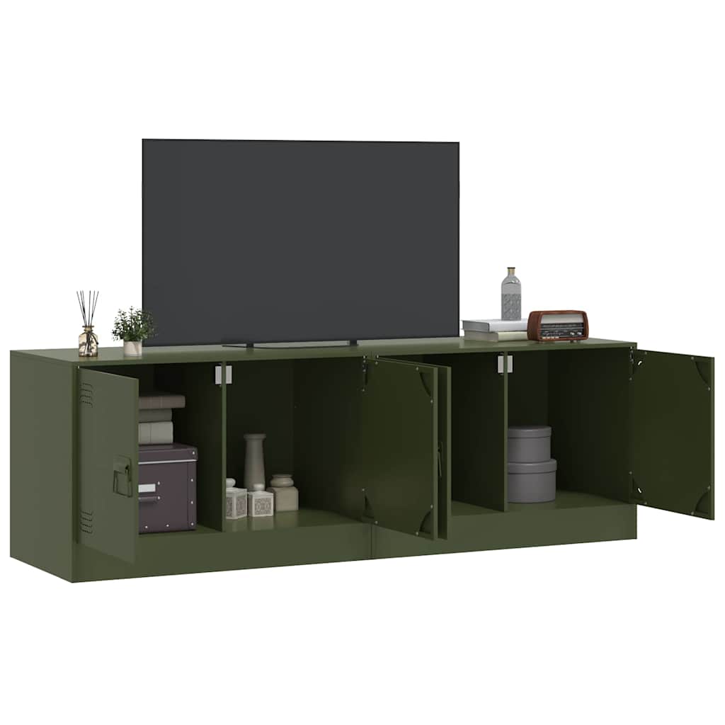 vidaXL Tv-meubel 67x39x44 cm staal zwart