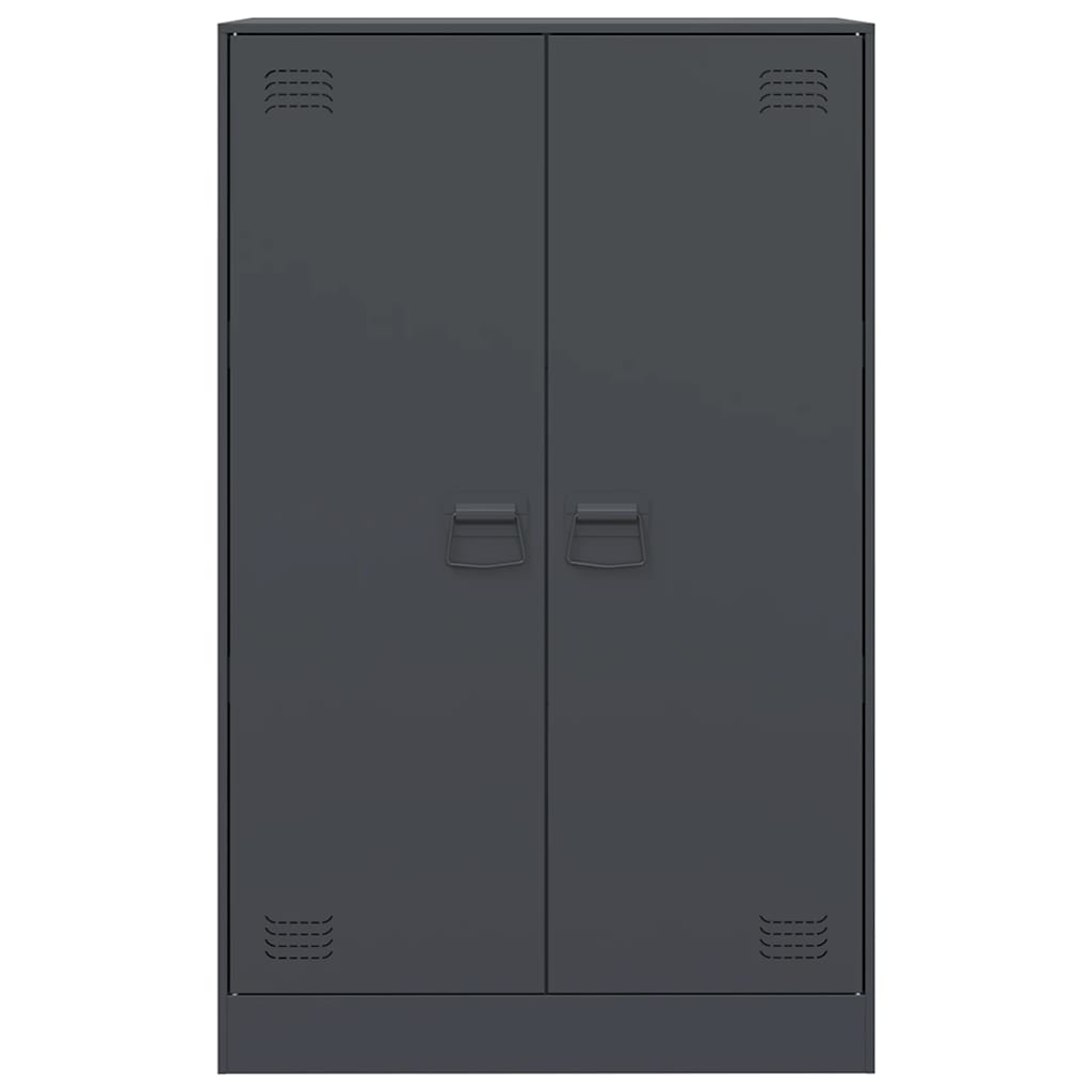 vidaXL Dressoir 67x39x107 cm staal zwart