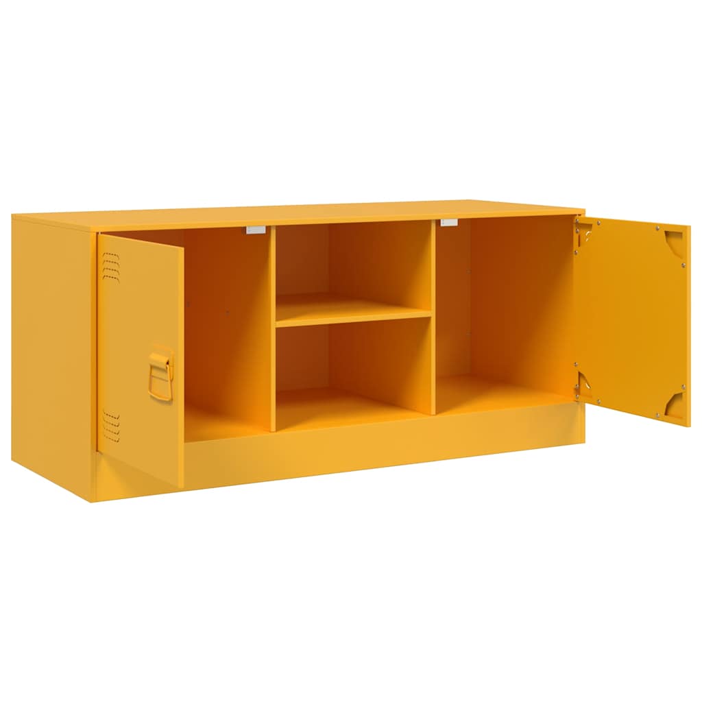 vidaXL Tv-meubel 99x39x44 cm staal zwart