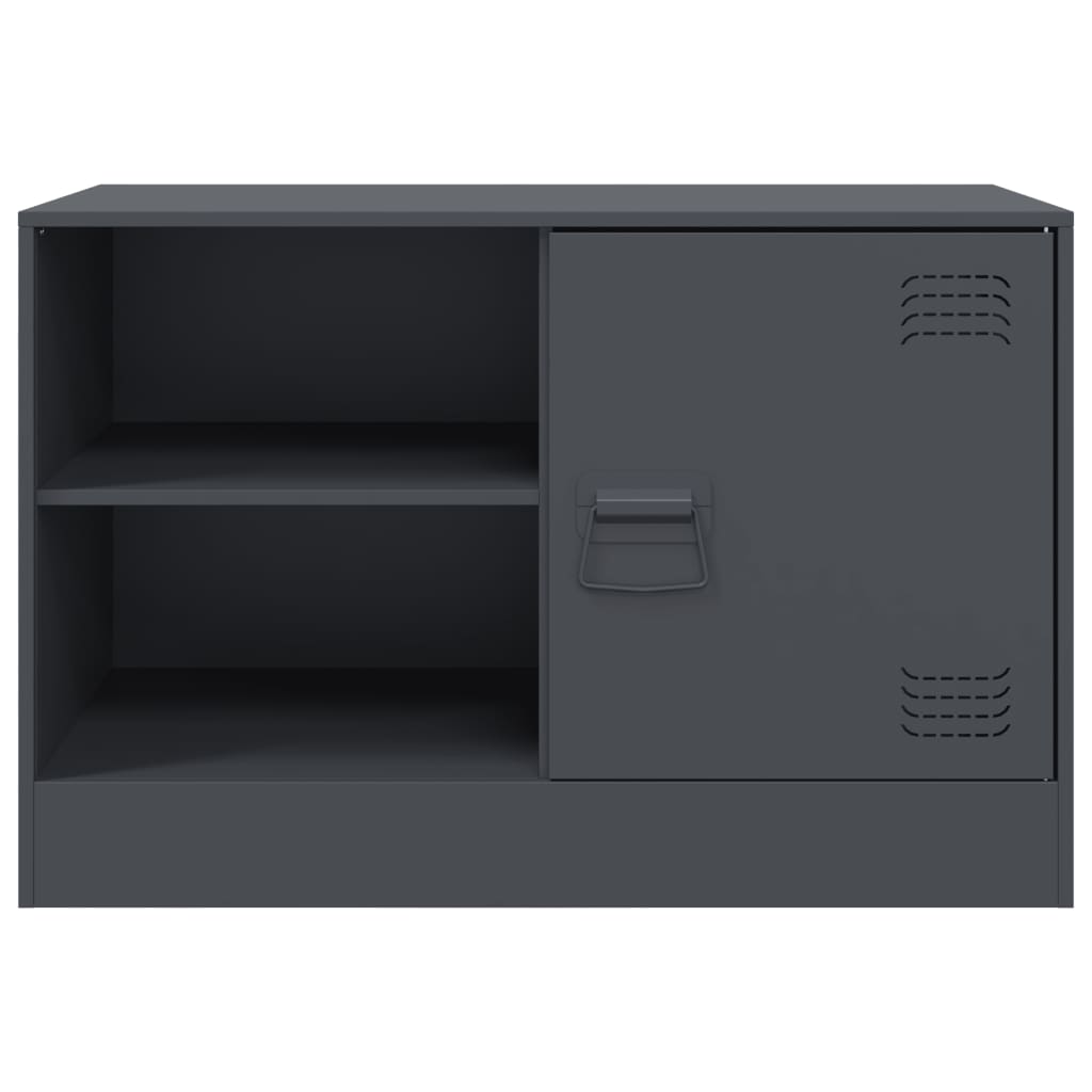 vidaXL Tv-meubel 67x39x44 cm staal zwart