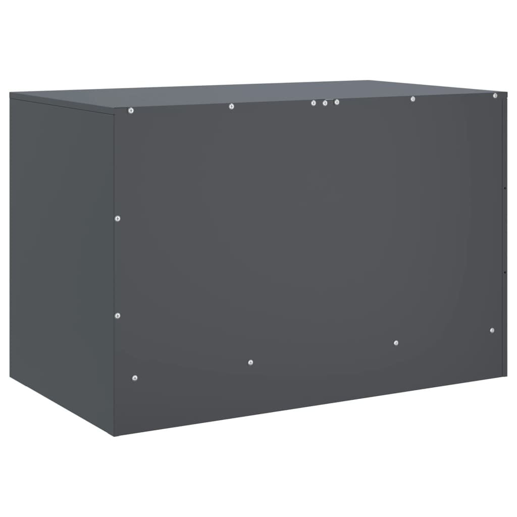 vidaXL Tv-meubel 67x39x44 cm staal zwart