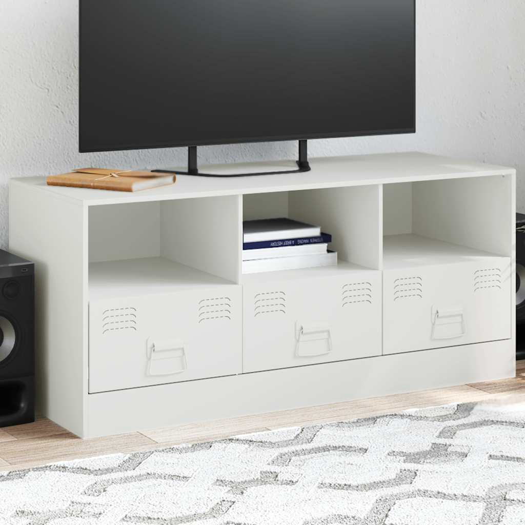 vidaXL Tv-meubel 99x39x44 cm staal zwart
