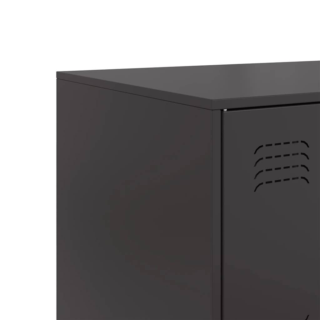 vidaXL Dressoir 99x39x73 cm staal zwart
