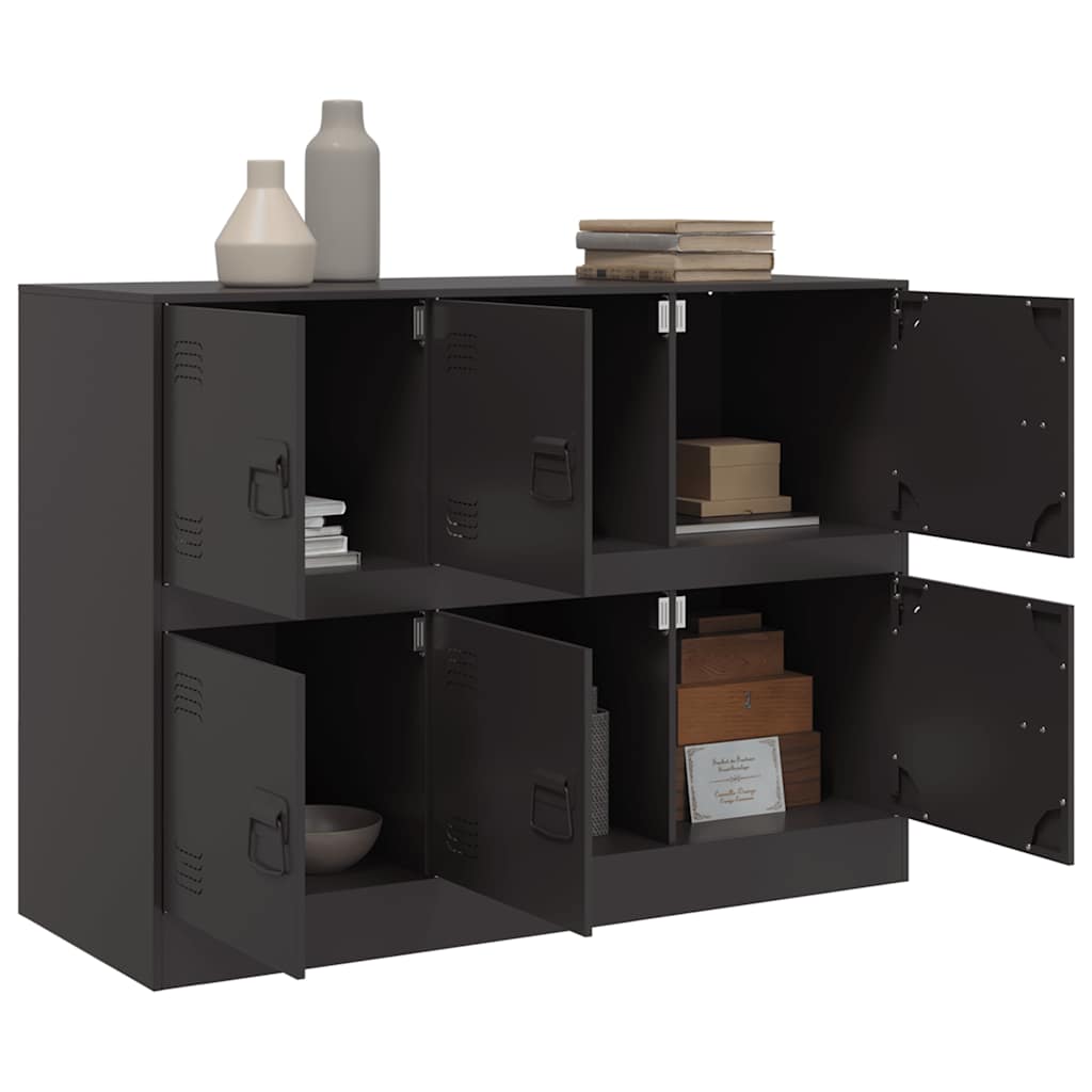 vidaXL Dressoir 99x39x73 cm staal zwart