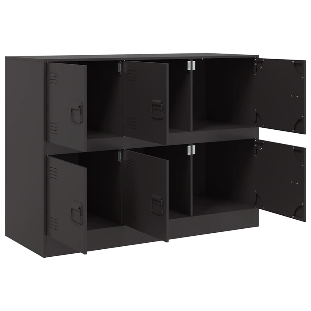 vidaXL Dressoir 99x39x73 cm staal zwart