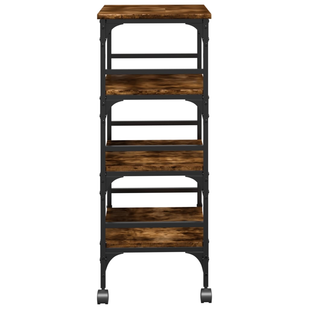 vidaXL Kitchen Trolley 45x35x89.5 cm Engineered Wood Black