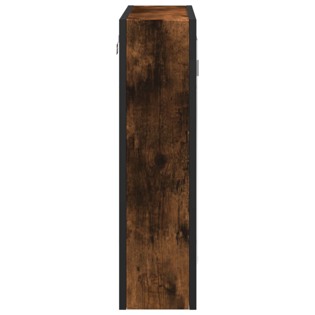 vidaXL Badkamerspiegelkast 60x16x60 cm bewerkt hout zwart
