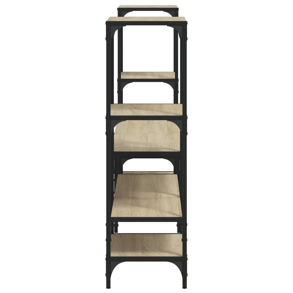 vidaXL Tv-meubel 206,5x28,5x95 cm bewerkt hout zwart