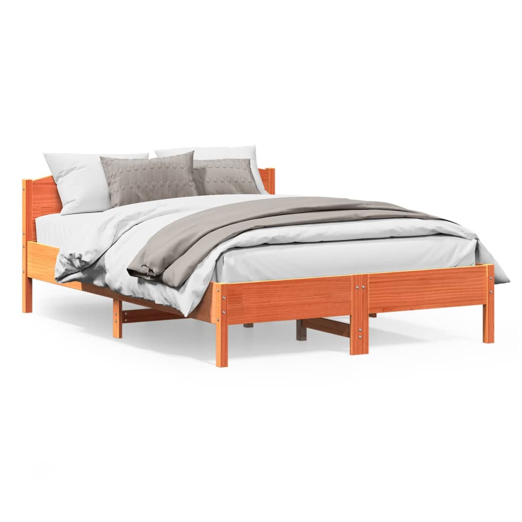 vidaXL Bedframe zonder matras massief grenenhout 200x200 cm