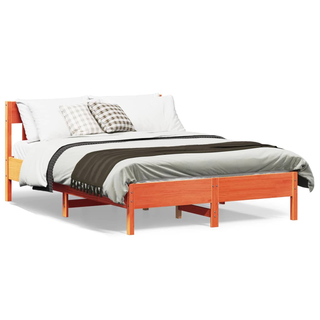 vidaXL Bedframe zonder matras massief grenenhout 200x200 cm