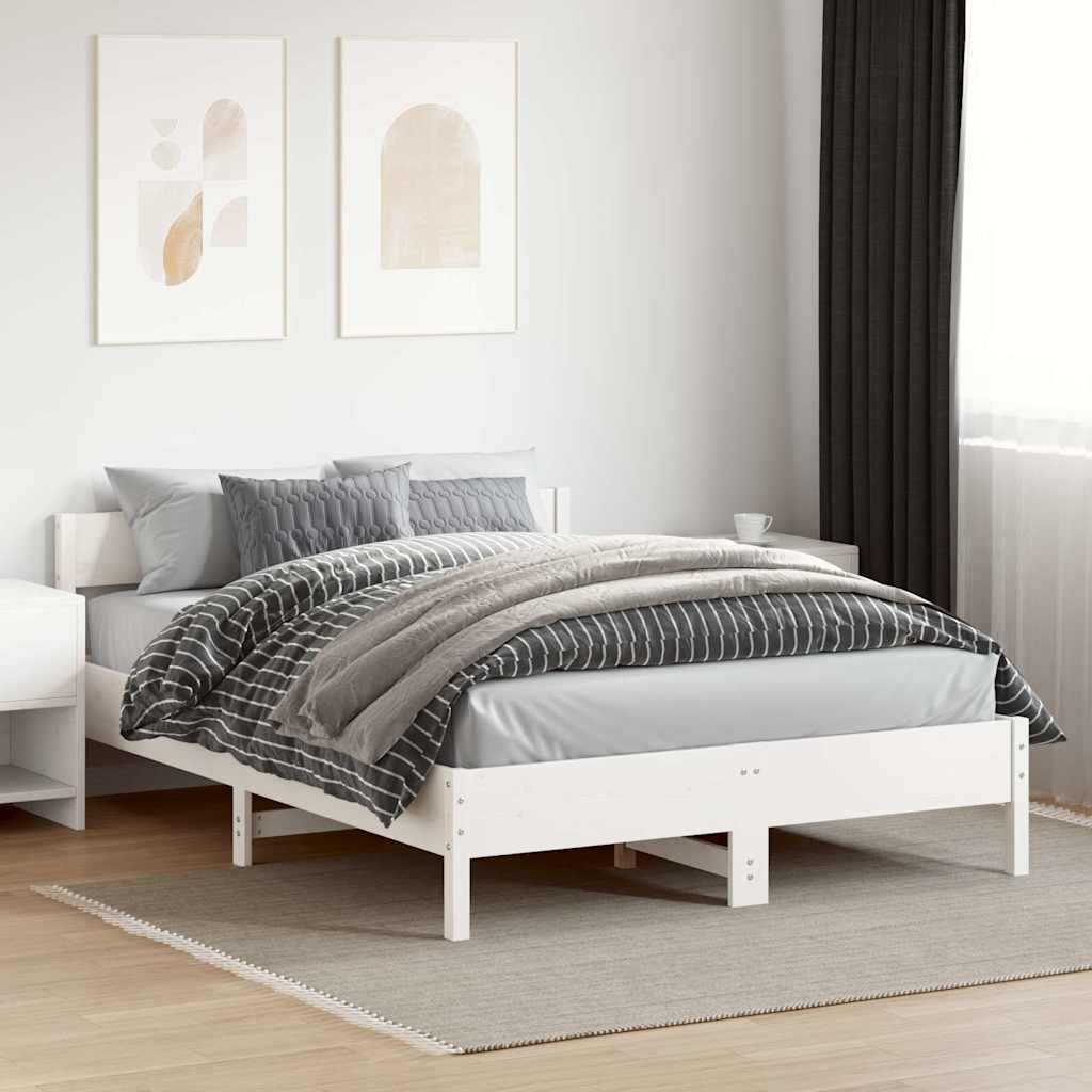 vidaXL Bedframe zonder matras massief grenenhout 200x200 cm