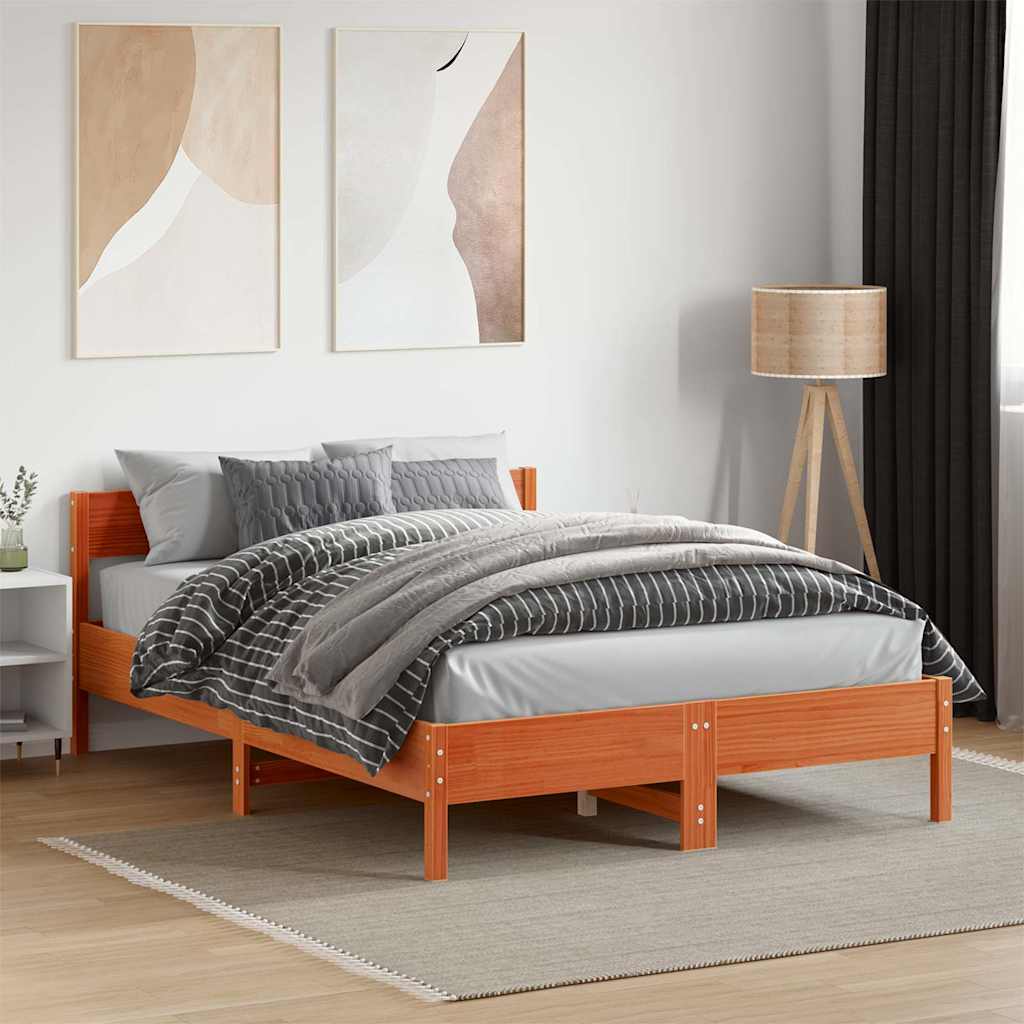 vidaXL Bedframe zonder matras massief grenenhout 200x200 cm