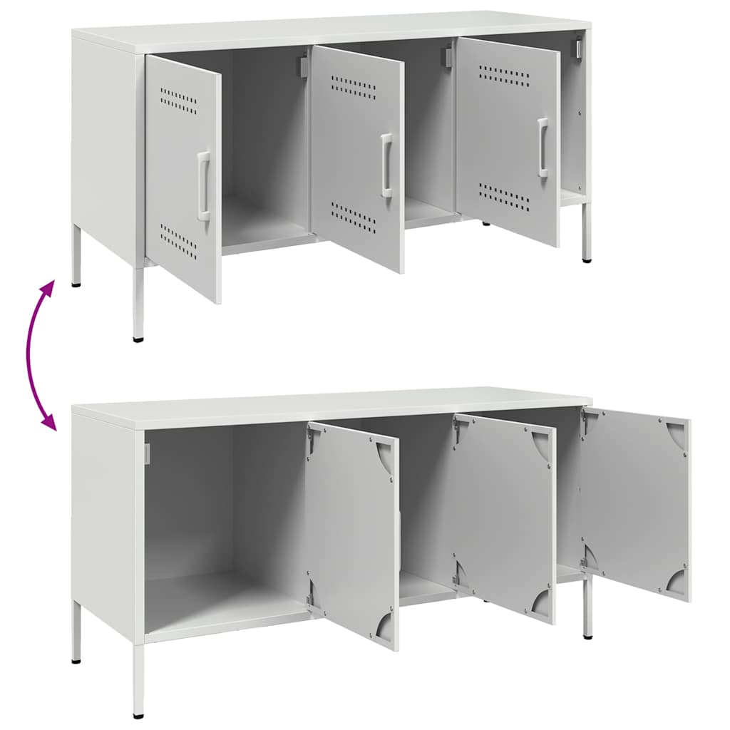 vidaXL Tv-meubel 100,5x39x50,5 cm staal zwart