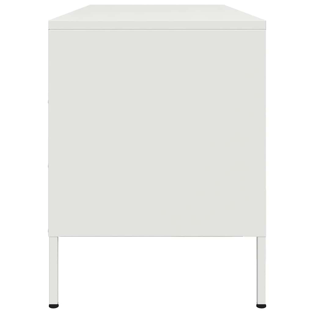 vidaXL Tv-meubel 100,5x39x50,5 cm staal zwart