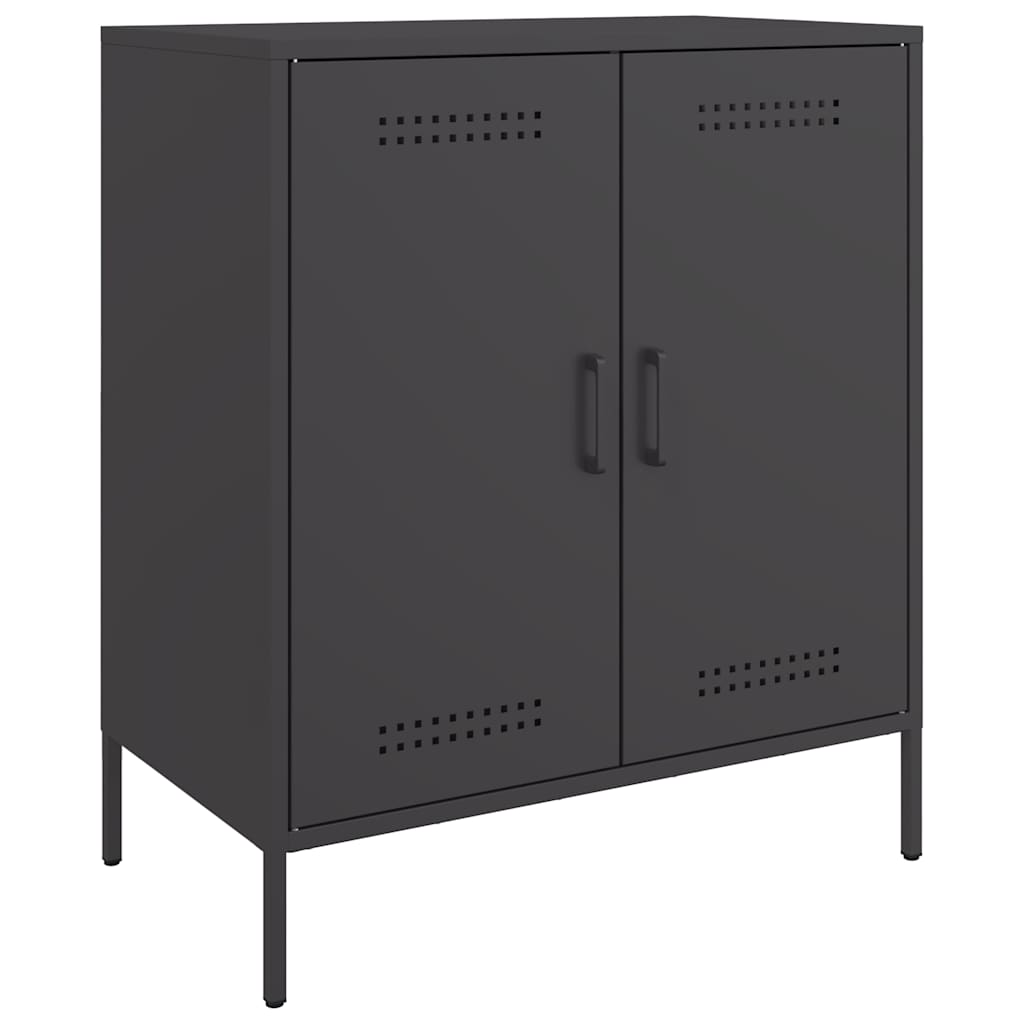 vidaXL Dressoir 68x39x79 cm staal zwart