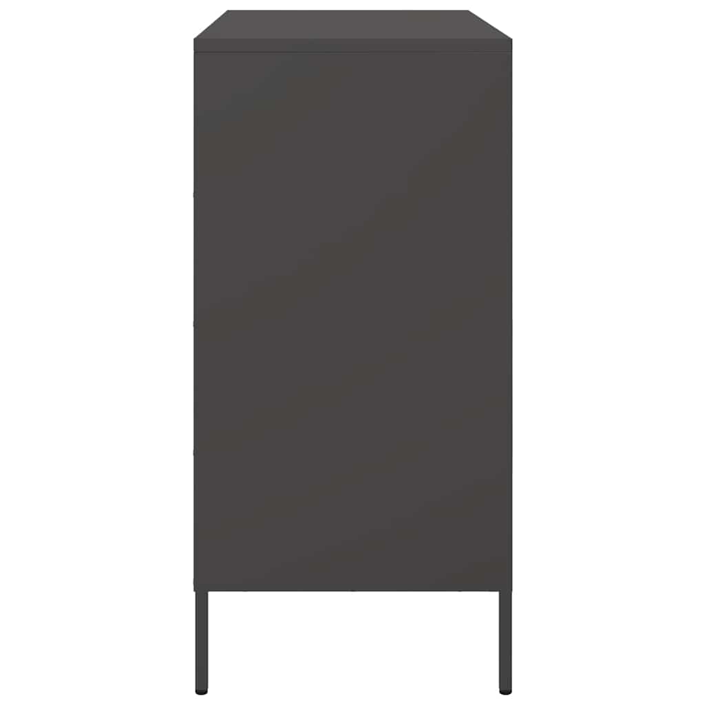 vidaXL Dressoir 68x39x79 cm staal zwart