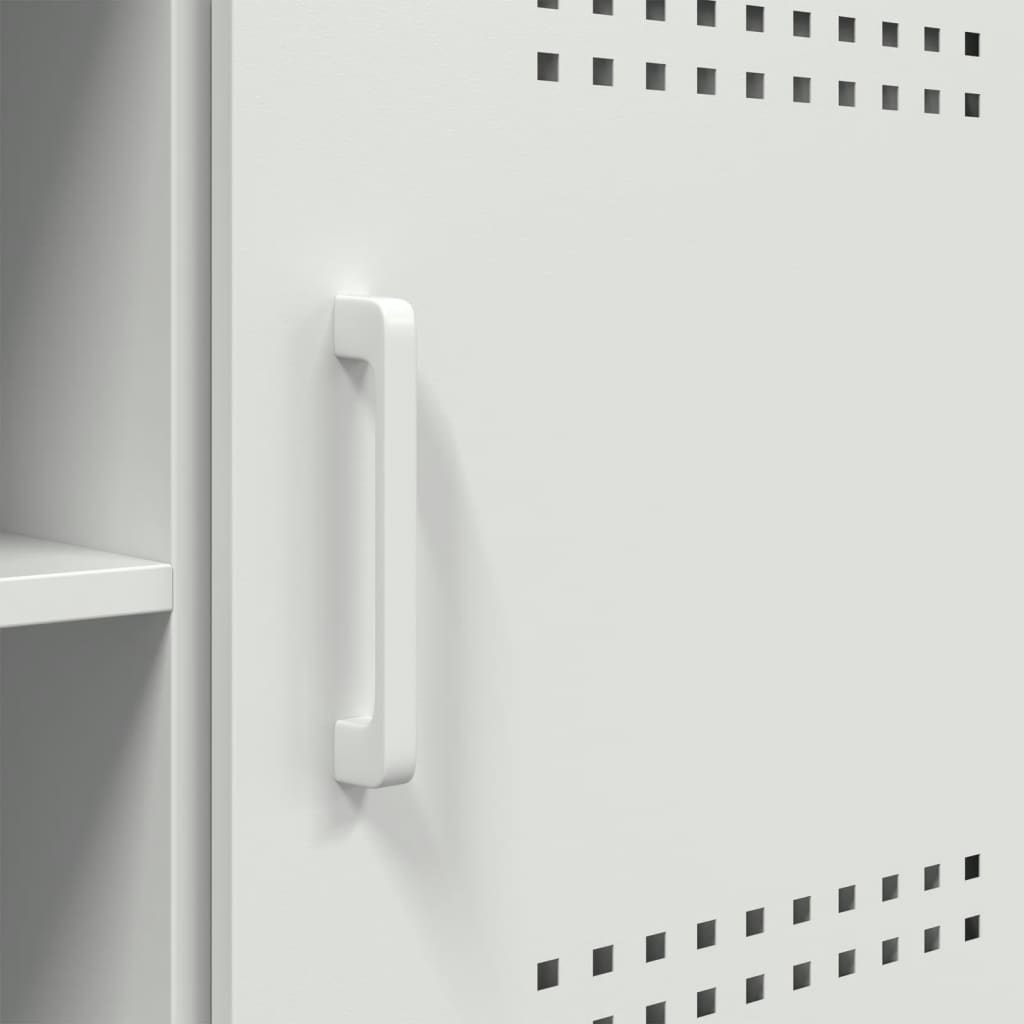 vidaXL Tv-meubel 100,5x39x50,5 cm staal zwart