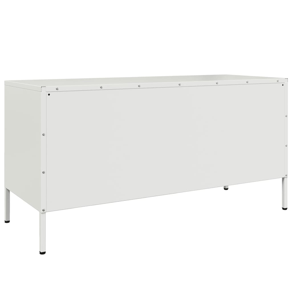 vidaXL Tv-meubel 100,5x39x50,5 cm staal zwart