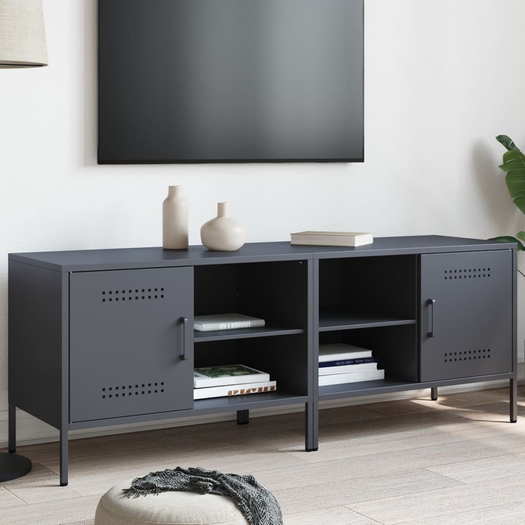 vidaXL Tv-meubel 68x39x50,5 cm staal zwart