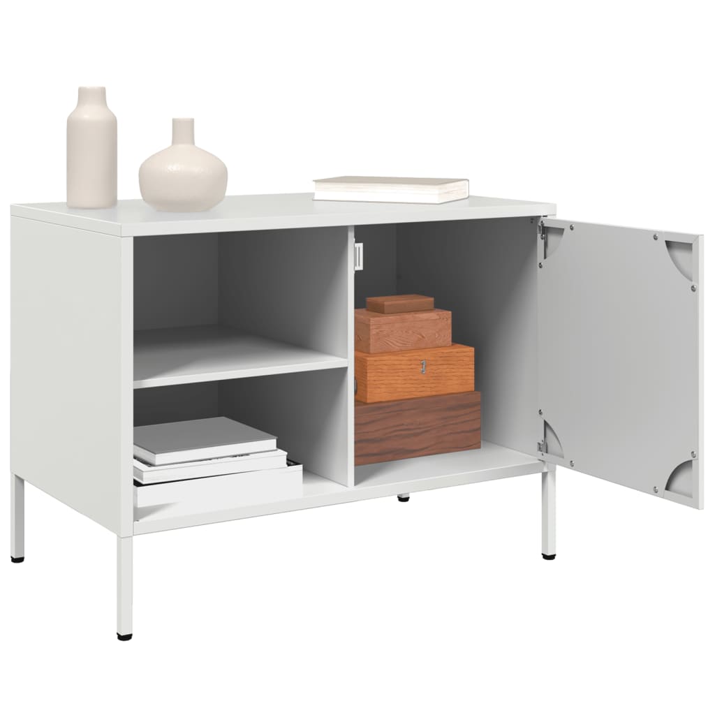 vidaXL Tv-meubel 68x39x50,5 cm staal zwart