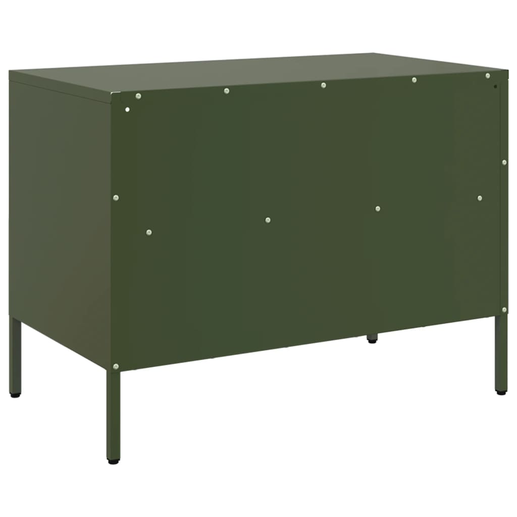 vidaXL Tv-meubel 68x39x50,5 cm staal zwart