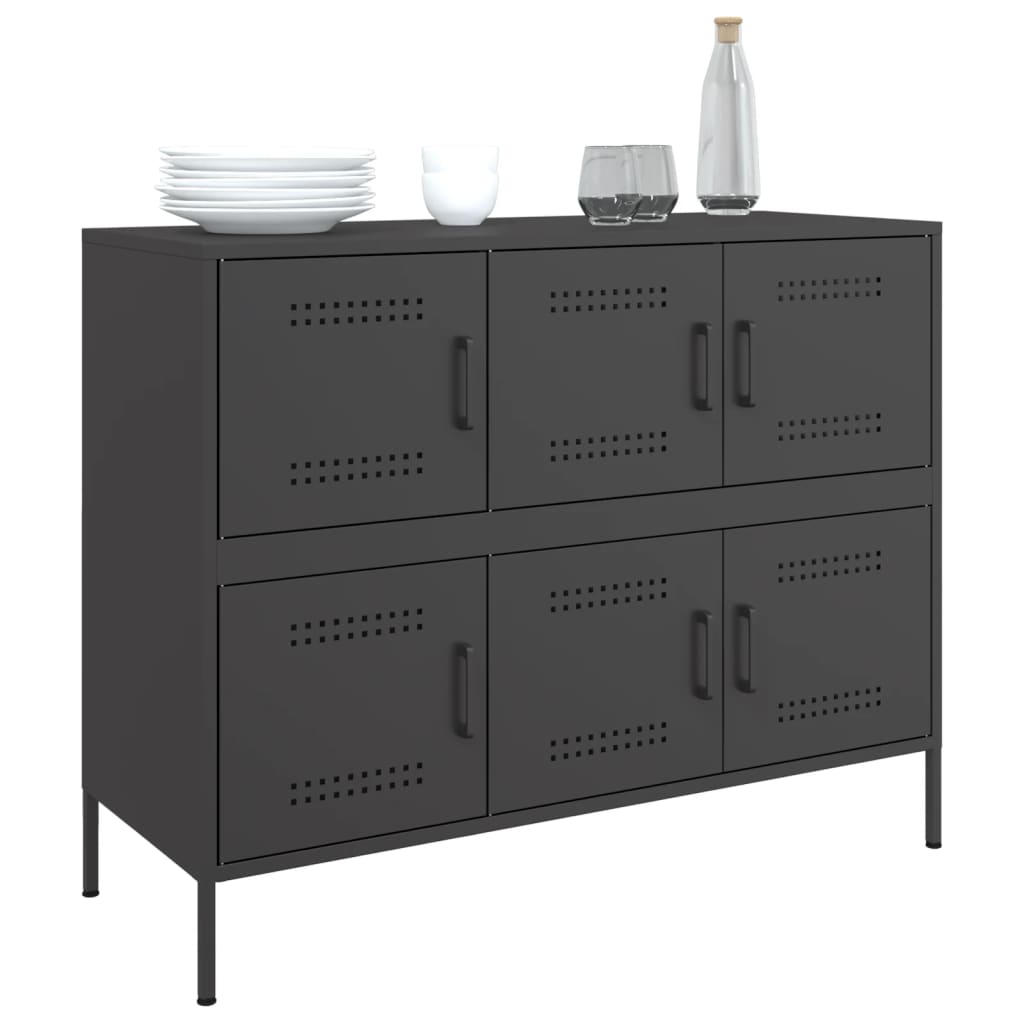 vidaXL Sideboard 100.5x39x79 cm steel black