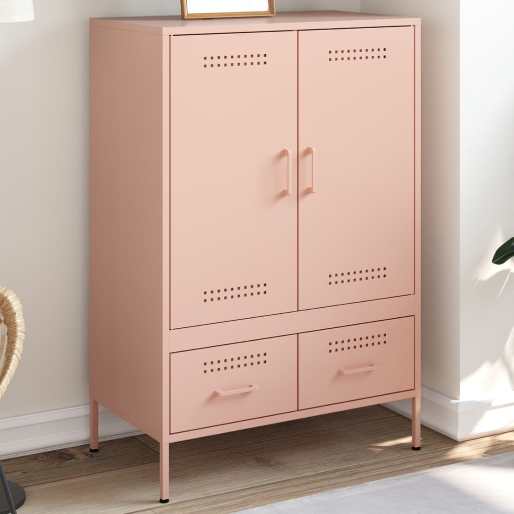 vidaXL Hoge kast 68x39x101,5 cm staal zwart