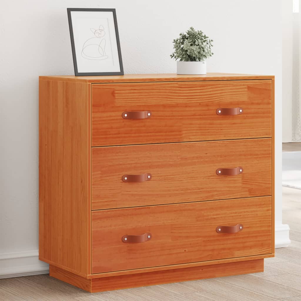 vidaXL Dressoir 80x40x75 cm massief grenenhout