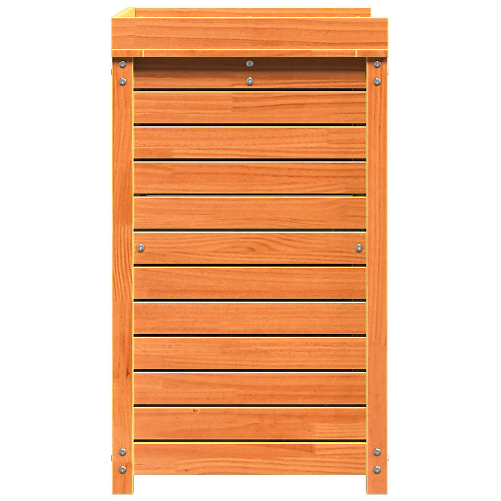 vidaXL Oppottafel met schappen 82,5x50x86,5 cm massief grenenhout wit