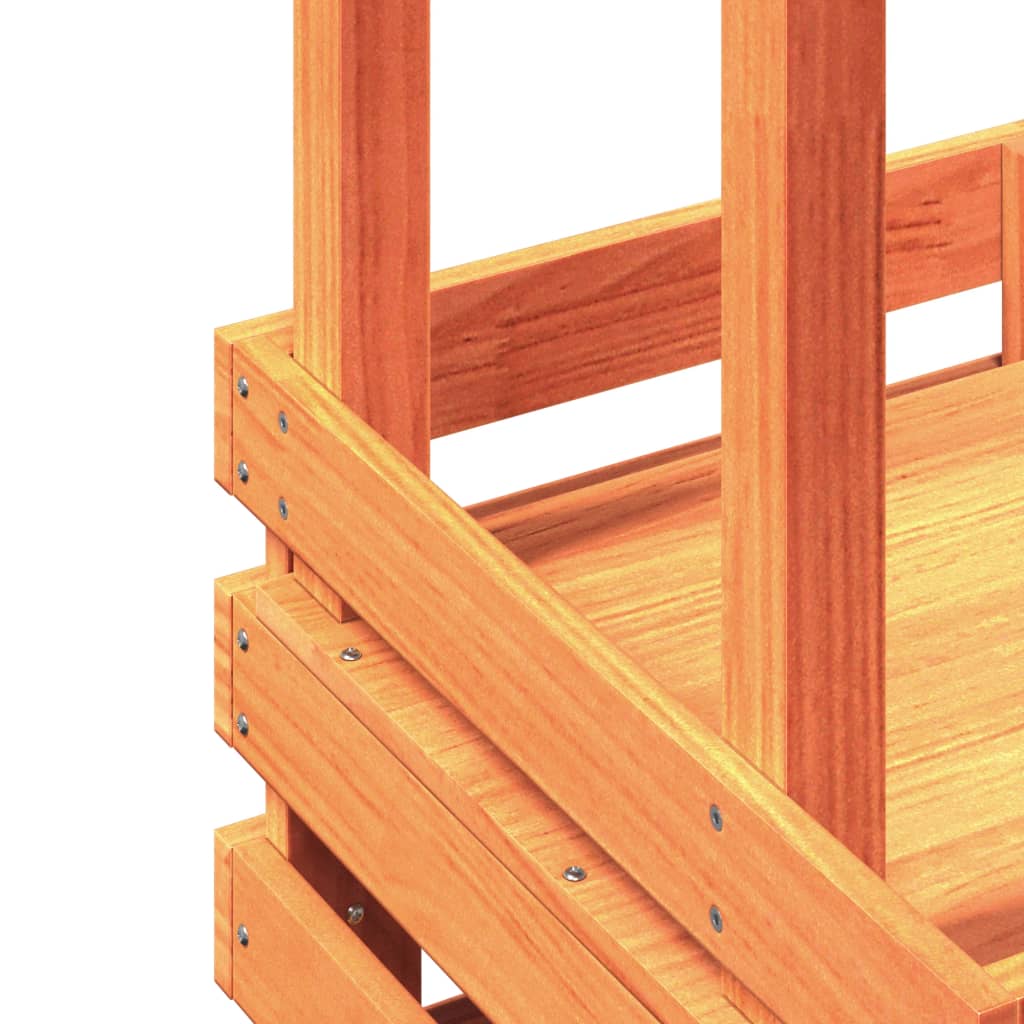 vidaXL Tuinbartafel 113,5x50x103 cm massief grenenhout wit