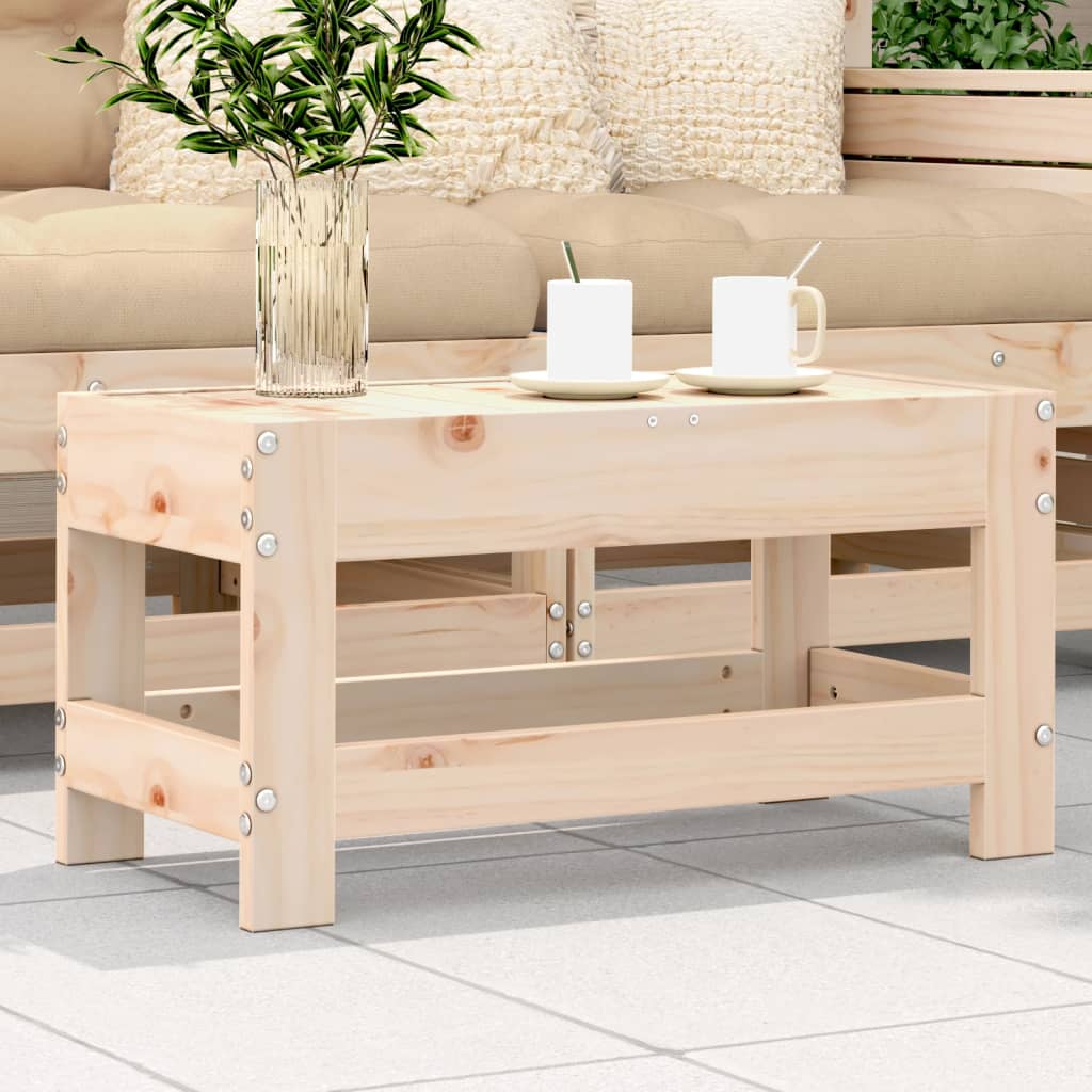 vidaXL Tuinbank met armleuning en klaptafel massief grenenhout