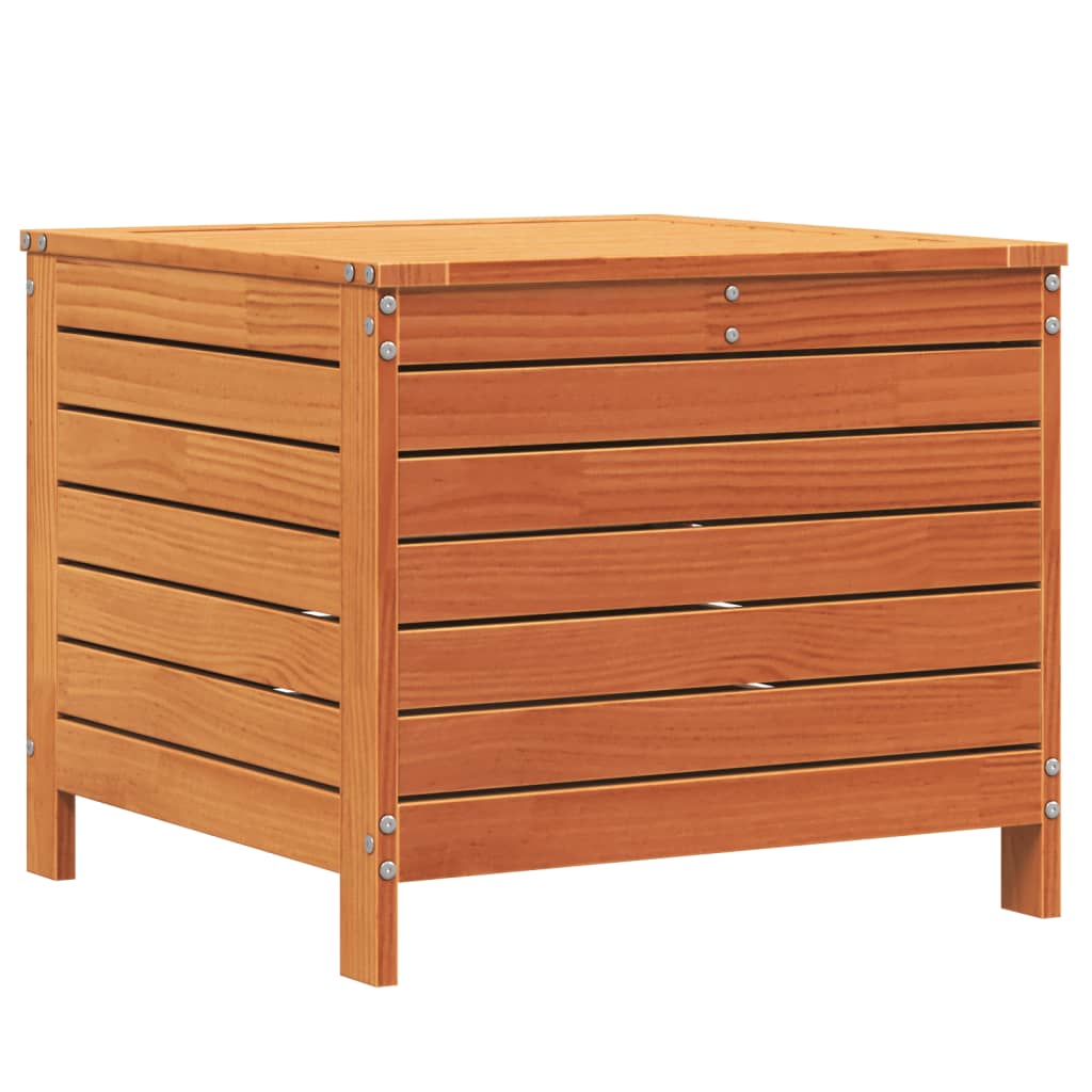 vidaXL Tuinbank met armleuning en klaptafel massief grenenhout