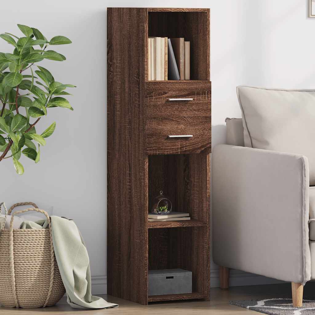 vidaXL Hoge kast 80x42,5x124 cm bewerkt hout wit