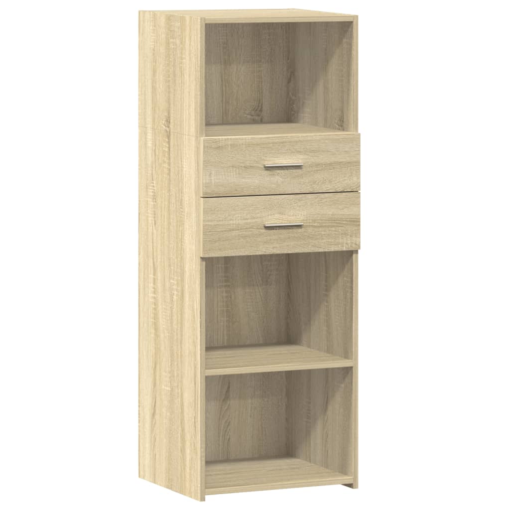 vidaXL Hoge kast 45x42,5x124 cm bewerkt hout wit