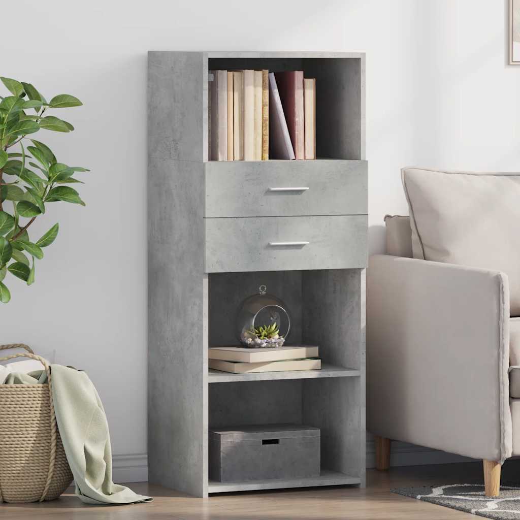 vidaXL Hoge kast 50x42,5x124 cm bewerkt hout wit