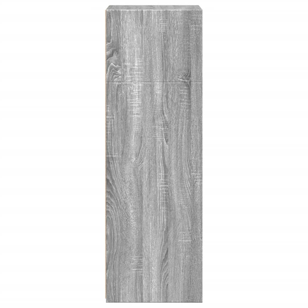 vidaXL Hoge kast 45x41x124 cm bewerkt hout zwart