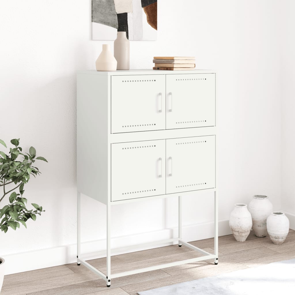 vidaXL Dressoir 68,5x38,5x107 cm staal zwart