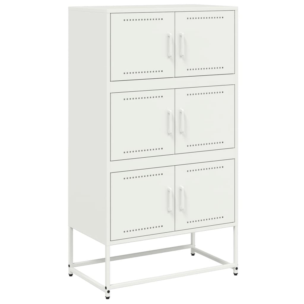 vidaXL Dressoir 68,5x38,5x123,5 cm staal zwart