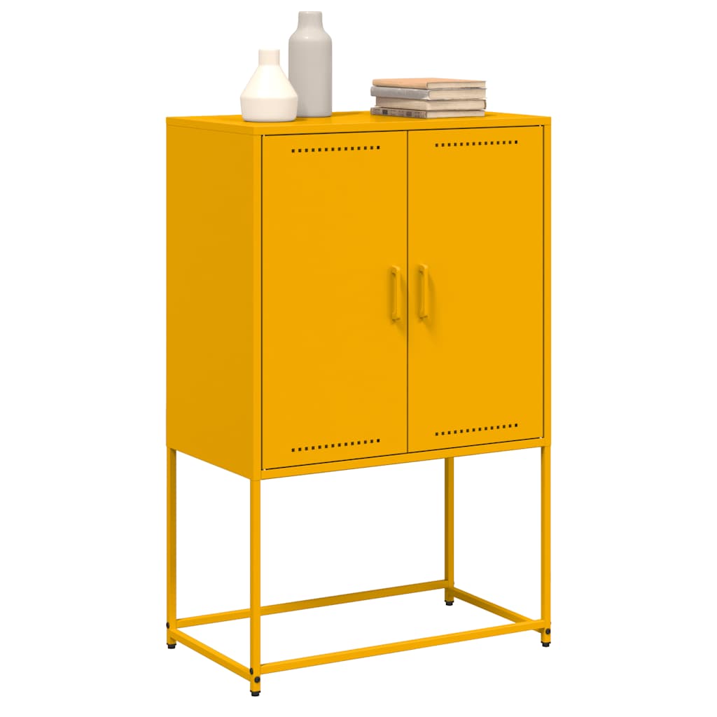 vidaXL Hoge kast 68,5x38,5x107 cm staal zwart