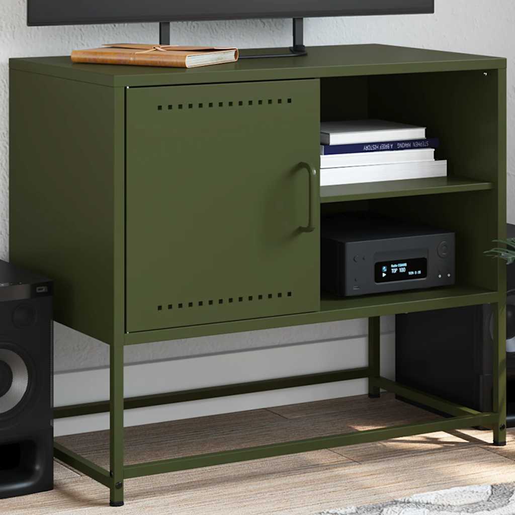 vidaXL Tv-meubel 68x39x60,5 cm staal zwart