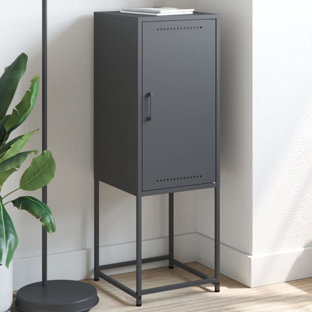 vidaXL Tall cabinet 36x39x107 cm steel black