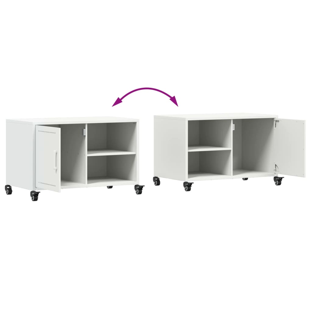 vidaXL TV Stand 68x39x43.5 cm Steel Black