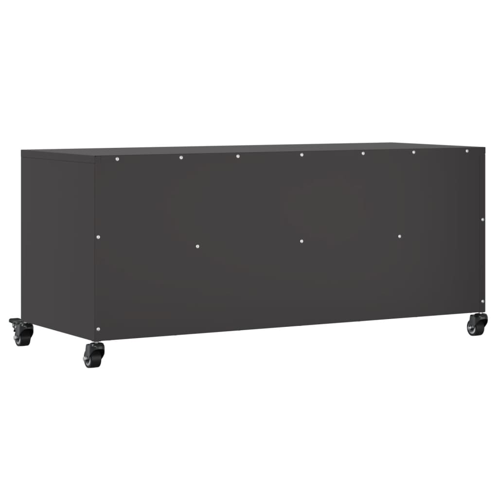 vidaXL TV Cabinet 100.5x39x43.5 cm Steel Black