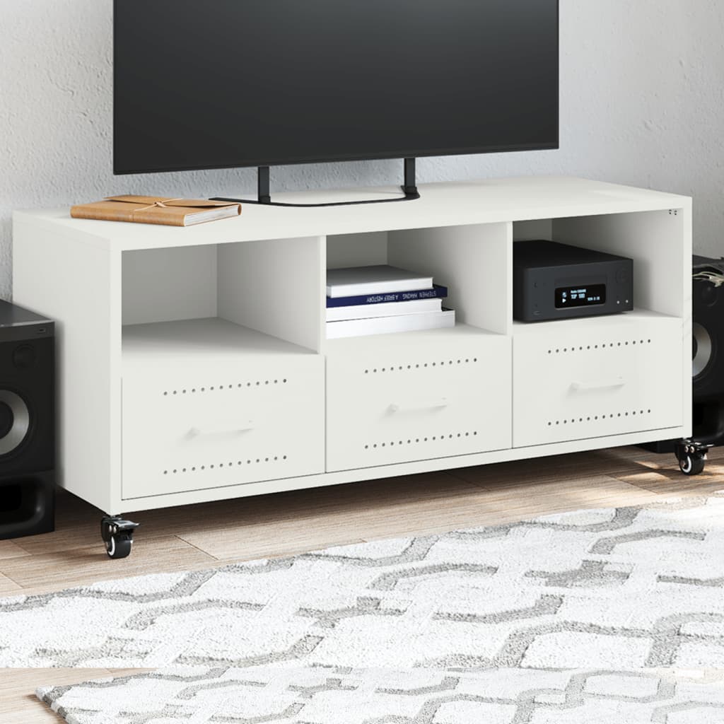 vidaXL TV Cabinet 100.5x39x43.5 cm Steel Black