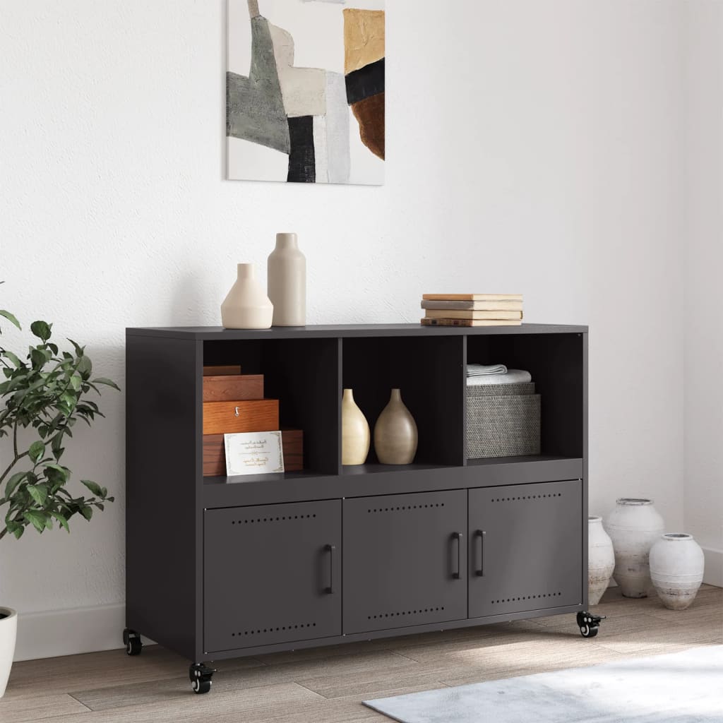 vidaXL Sideboard 100.5x39x72 cm steel black
