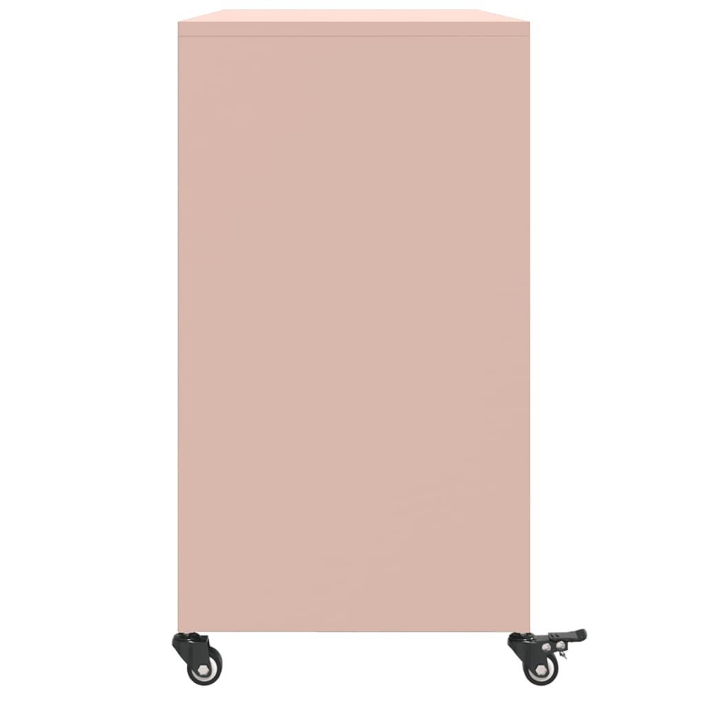 vidaXL Dressoir 100,5x39x72 cm staal zwart