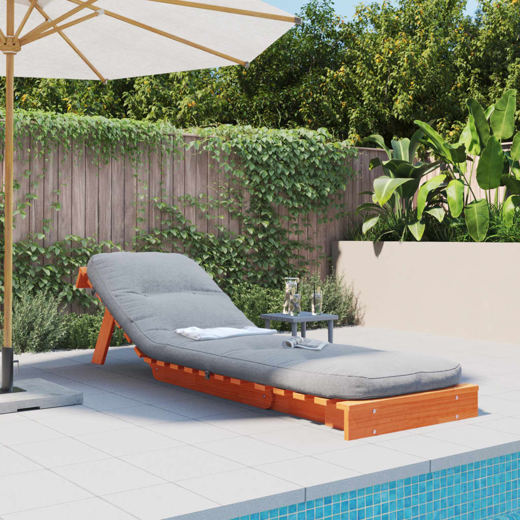 vidaXL Futon Sofa Bed with Mattress 60x206x11 cm Solid Pine Wood
